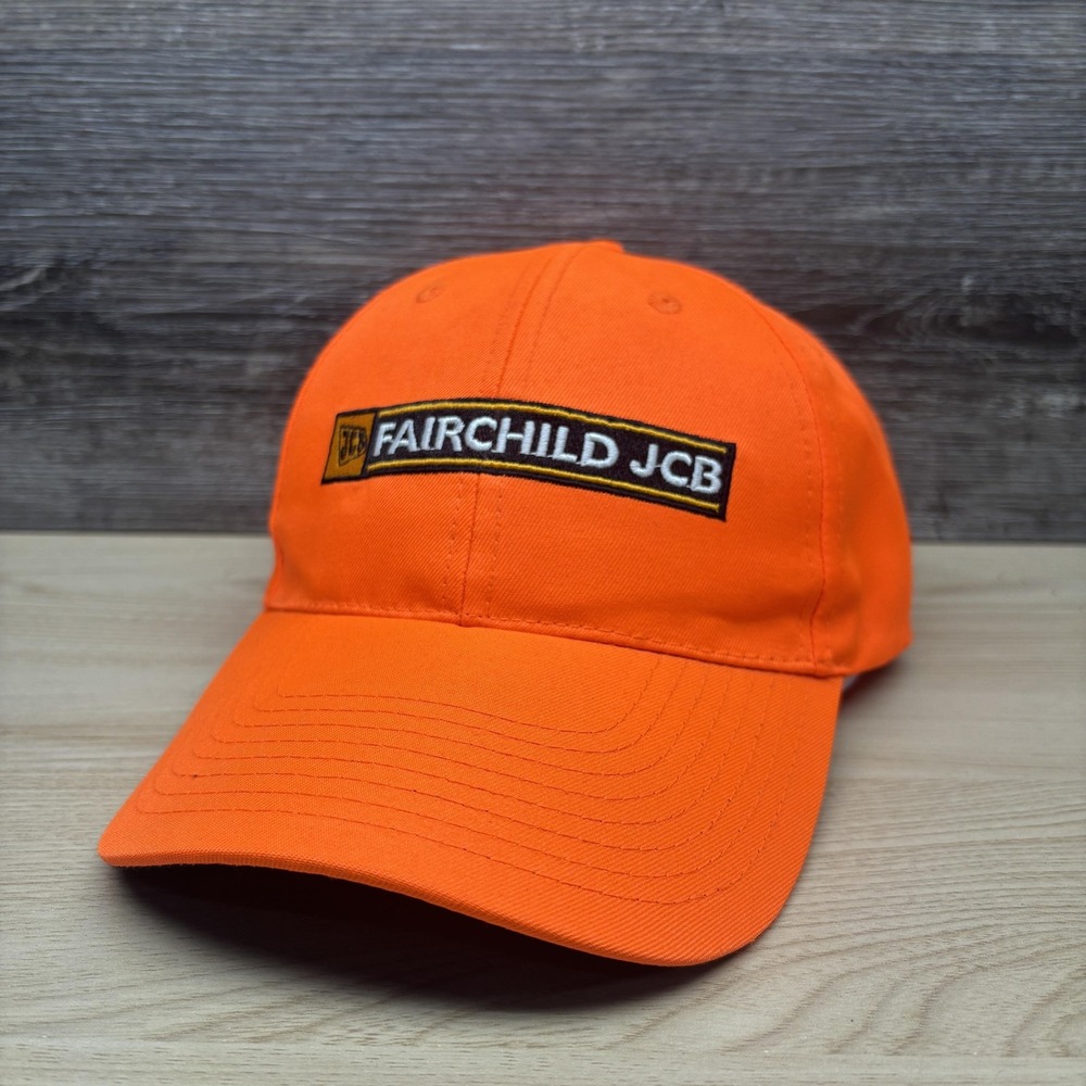 Paramount Outdoors Hat Cap Strap Back Mens One Size Orange Safety Fairchild JCB